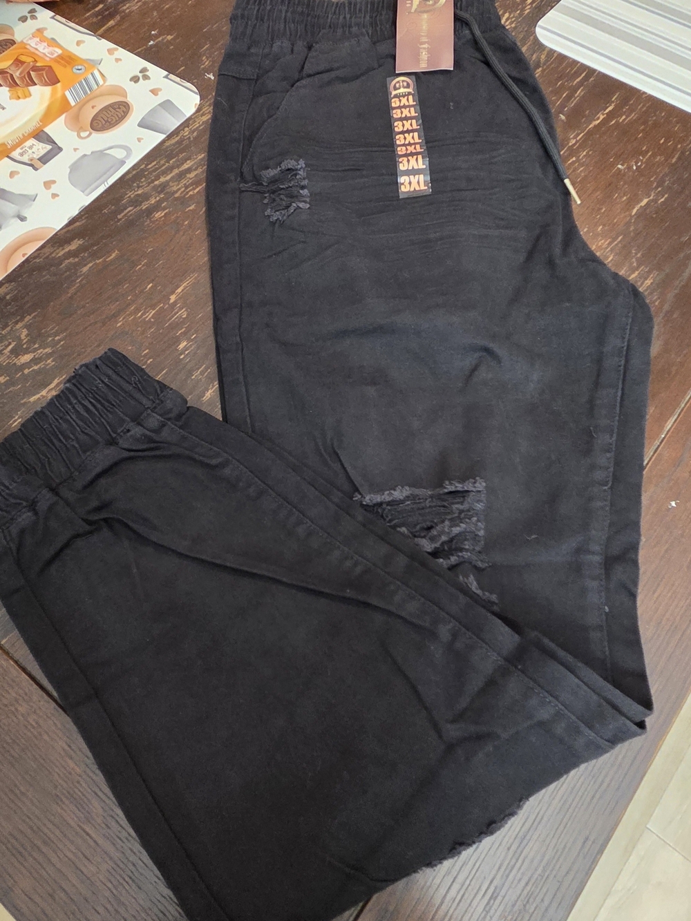 Ministry Of Fashion Black Distressed Jogger Pants